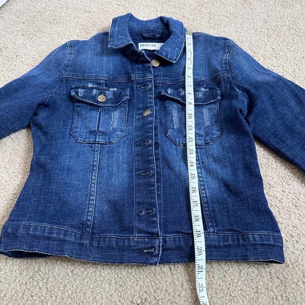 Pistola Distress Denim Jacket Size M - Picture 9 of 9